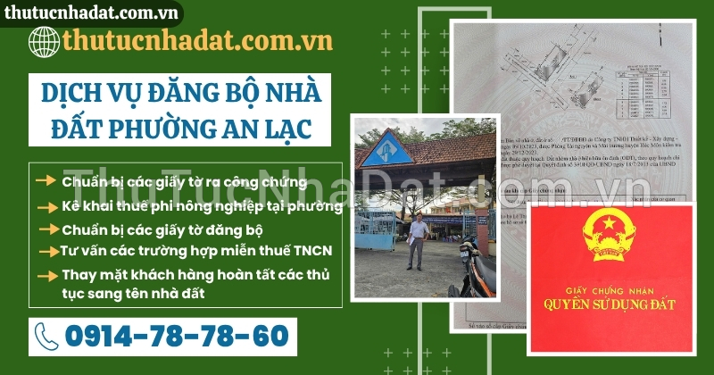Dịch Vụ Đăng Bộ Nhà Đất Phường An Lạc