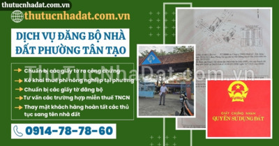 Dịch Vụ Đăng Bộ Nhà Đất Phường Tân Tạo
