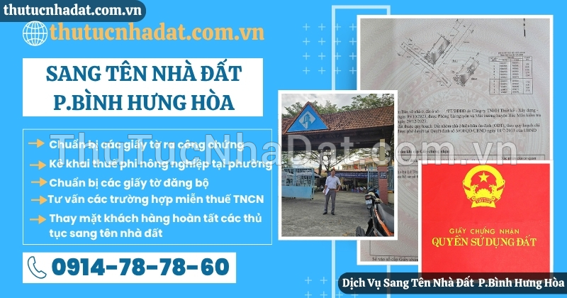 Dịch Vụ Sang Tên Nhà Đất Phường Bình Hưng Hòa