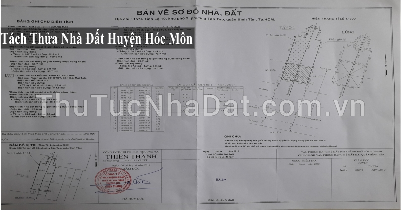 Dịch Vụ Tách Thửa Nhà Đất Huyện Hóc Môn