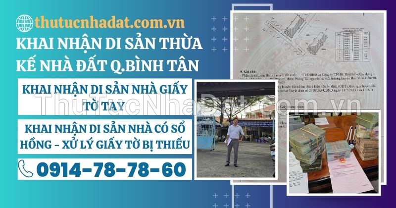 Khai Nhận Di Sản Thừa Kế Nhà Đất Quận Bình Tân