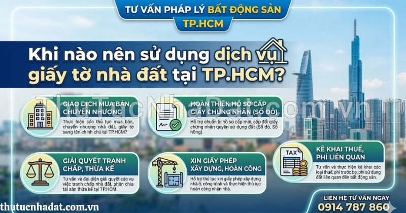 Khi nào nên sử dụng dịch vụ giấy tờ nhà đất tại TP.HCM?