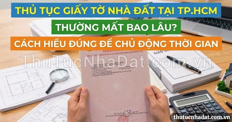 Thủ tục giấy tờ nhà đất tại TP.HCM thường mất bao lâu? Cách hiểu đúng để chủ động thời gian