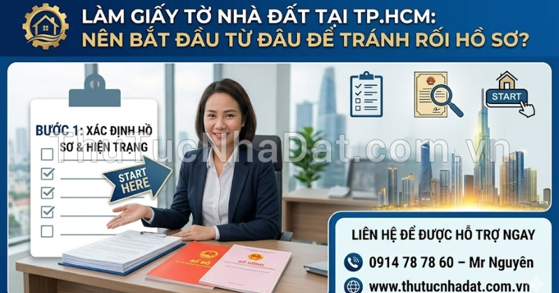 Làm giấy tờ nhà đất tại TP.HCM nên bắt đầu từ đâu để tránh rối hồ sơ?