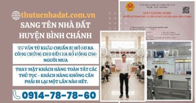 Sang Tên Nhà Đất Huyện Bình Chánh