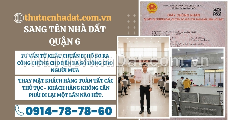 Sang Tên Nhà Đất Quận 6