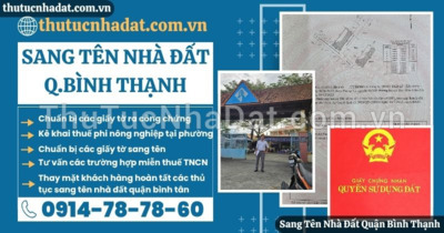 Sang Tên Nhà Đất Quận Bình Thạnh