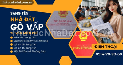 Sang Tên Nhà Đất Quận Gò Vấp