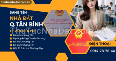 Sang Tên Nhà Đất Quận Tân Bình