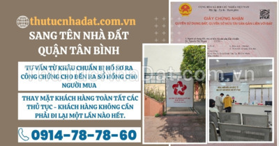 Sang Tên Nhà Đất Quận Tân Bình