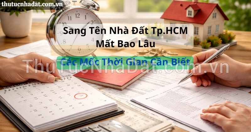 Sang Tên Nhà Đất TP.HCM Mất Bao Lâu? Các Mốc Thời Gian Người Dân Nên Biết