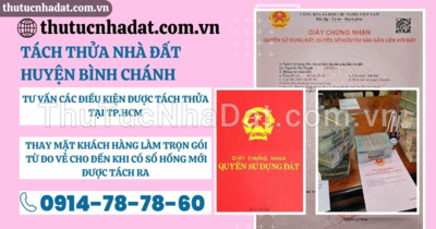 Tách Thửa Nhà Đất Huyện Bình Chánh