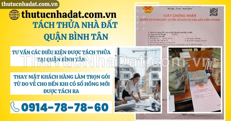 Tách Thửa nhà đất quận Bình Tân