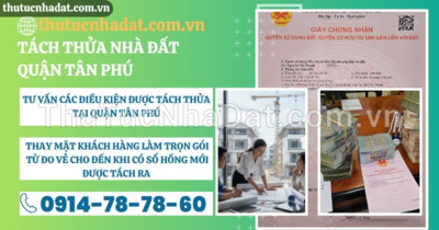 Tách Thửa Nhà Đất Quận Tân Phú