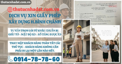 Xin Giấy Phép Xây Dựng Huyện Bình Chánh